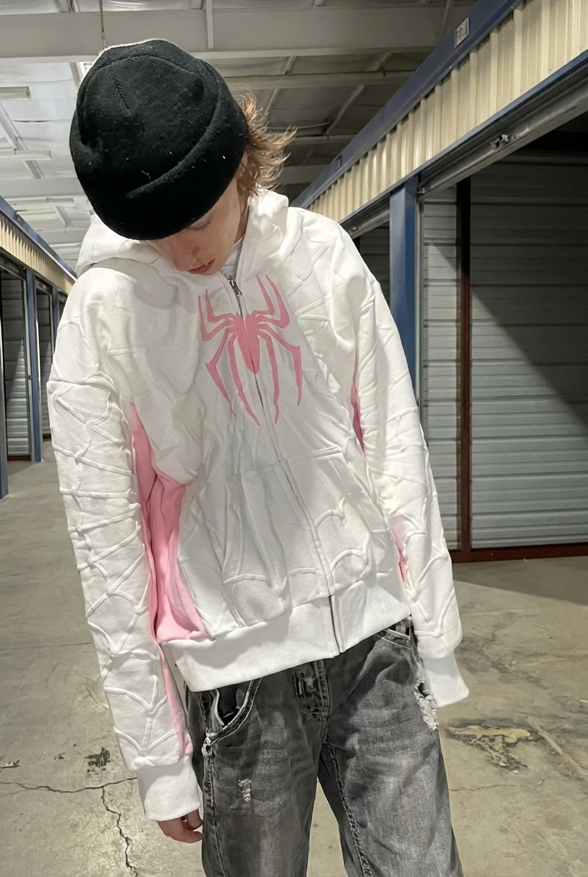 Spiderman Print Zip Up Jacket (3 different colours)